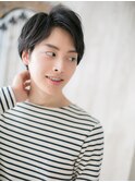 黒髪で好感度◎サイドパートショートB(草加)(メンズカット)