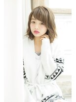 サロンドメルシー (salon de merci)&nbsp;【salon de merci 青葉台】ベージュカラー くせ毛風ふわミディ☆