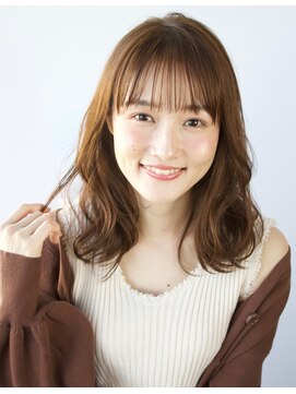 アフロート ルヴア(AFLOAT RUVUA) お手入れ簡単★ゆるふわデジパーマ×ショコラブラウン【京佳】