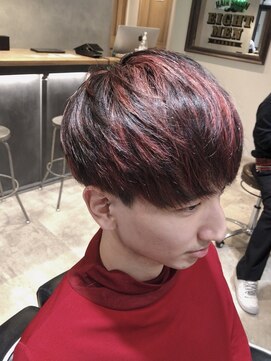 エイトメン 池袋店(EIGHT MEN) 【EIGHTMEN池袋店】メンズマッシュピンクメッシュスタイル