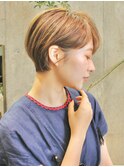 耳掛け丸みショート/トップふんわり/表参道/30代40代