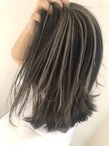 エヌプラス(N+)&nbsp;黒髪グラデヘアーオリーブグレー小顔に見せるヘアココアベージュ