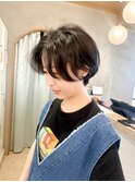 ☆前髪なし顔周りニュアンスマッシュショートパーマ