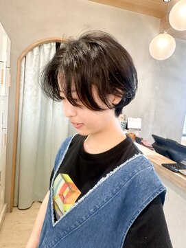 ロンドアジュール 横浜(Lond azur) ☆前髪なし顔周りニュアンスマッシュショートパーマ