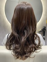 ロング×くすみブラウン