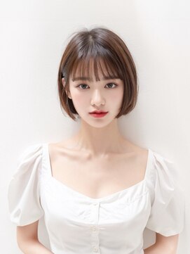 トゥーリ 二日市店(tuuli) くびれ艶レイヤーエモージュ前髪ピンクベージュマチルダボブ y