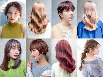 オーブ ヘアー フルール 名古屋店(AUBE HAIR fleur)の写真/［＃ハイライト］【カット+カラー+TR￥6900～】透明感溢れるうる艶カラーで『1つ上の可愛さ』を♪