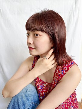 ラレイ ハラジュク(Lalei harajuku) 大人かわいいラベンダーピンク／外ハネボブ／ぷつっとスタイル