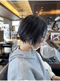 パープルグレージュショート