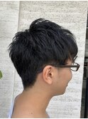 メンズくせ毛ショート