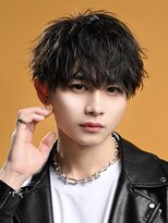 リップス 表参道店(LIPPS)&nbsp;前下がり刈り上げマッシュ【無造作パーマ】ダークアッシュ