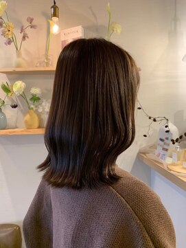 ビスクヘアデザイン(bisq hair design) 外はねボブ　きりっぱなし　韓国風　髪質改善トリートメント