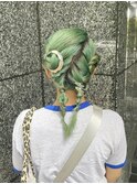 推しカラーライブヘアアレンジ