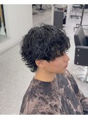 マッシュウルフ波巻きスパイラルパーマ