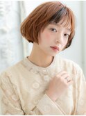 武蔵小杉/髪質改善/アプリコットオレンジ♪丸みショートボブd