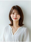 外ハネミディアム/髪型/イメチェン/韓国