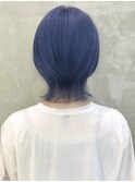 【ショートウルフ】ハイトーン　ブルーカラー