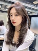 韓国ヘアレイヤーロング顔周りレイヤー_F20869