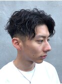原宿センターパートウルフカットツイストスパイラルパーマ
