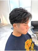 MEN’S HAIR/サーフカール/刈り上げセンターパート/千葉駅