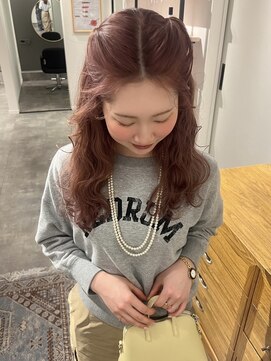 ピンクベージュ/ダブルカラー