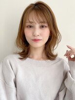 トゥーナ 表参道(tona) ミディアムレイヤー、外ハネボブ、グレージュ、脱白髪染め☆