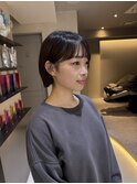 パツっとミニボブ×パーマ！アイロン無しでもサラサラ