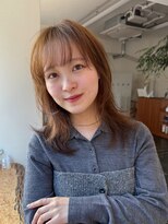 ガーランドギンザ(Garland Ginza) オリーブベージュミディアムレイヤーカット顔まわりカット