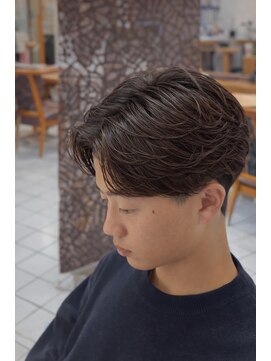 ヘアーアンドメイク サワ 上田本店(SAWA) ニュアンスパーマ　センターパート　簡単スタイリング