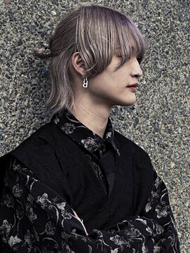 メンズサロン ガウディ 三宮店(men's salon Gaudi) メンズロングボブウルフ×ハーフアップ×ブリーチハイトーン