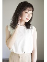 サク(Sac.)&nbsp;Sac.栃木優佑　似合わせカット　ミディアムパーマ　透明感カラー