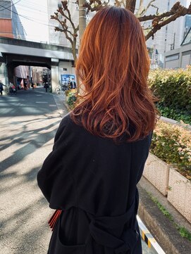 フロート 小阪店(float) オレンジカラー_クールショート ピンクグレージュ ボブルフ