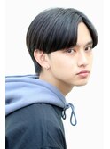 メンズノーセットセンターパート　韓国マッシュ