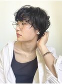【morio 原宿】黒髪マッシュショート　癖毛風パーマ　宮本