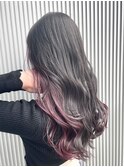 《TARO》ミルクティーピンク アッシュブラック インナーカラー