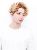 束感ショートマッシュパーマウルフ波巻きハイライト285