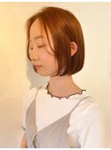オレンジブラウン/ミニボブ/山根優
