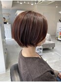 ピンクカラー×ショートボブスタイル◎20代30代40代50代