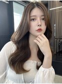 大人美人レイヤーカット 韓国前髪ワンカールヘア 20代30代40代