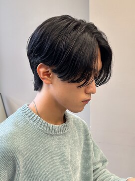 エルマーク 梅田中津(L-MARK) センターパートニュアンスパーマ韓国カルマパーマコンマヘア