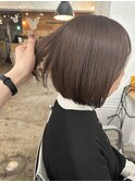 透け感グレージュ【カット+Wカラー+トリートメント】