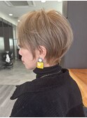大人ラフウェーブ20代30代40代ボブブラウンスウィングショート