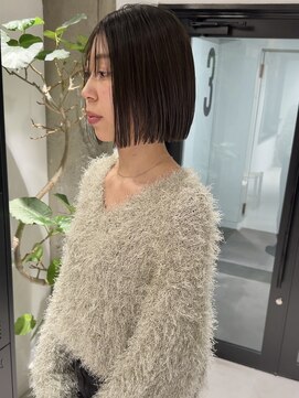 ヨーク(YOKE) 【YOKE】暗髪アッシュグレージュ艶髪大人ボブ質改善縮毛矯正