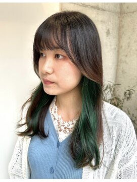 キャンバスアニュー 川崎(canvas anew.) イヤリングカラー ロングレイヤー/ハイトーンカラー