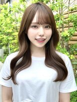 ミラリー トウキョウ(Mirareee Tokyo)&nbsp;20代30代40代◎前髪パーマグレーベージュレイヤーロング黒髪