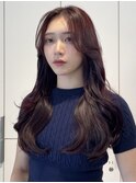 レイヤーロング チェリーブラウン カシスカラー