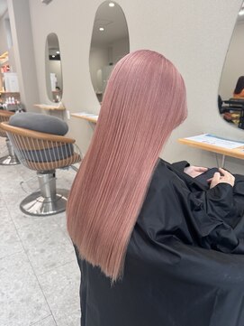 シカ 神戸三宮元町店(Cica) ハイトーン ピンクベージュ ブリーチ 髪質改善 三宮