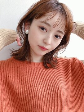 ケーツー エソラ池袋店(K-two) シースルーバング*くびれヘア*ミディアムヘア*30代40代50代*丸顔