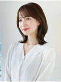 30代前下がりレイヤーボブで絶壁解消小頭効果のひし形シルエット