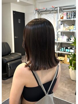 ファーム 大崎店(FAAM) 切りっぱなしボブ×ウォームブラウン